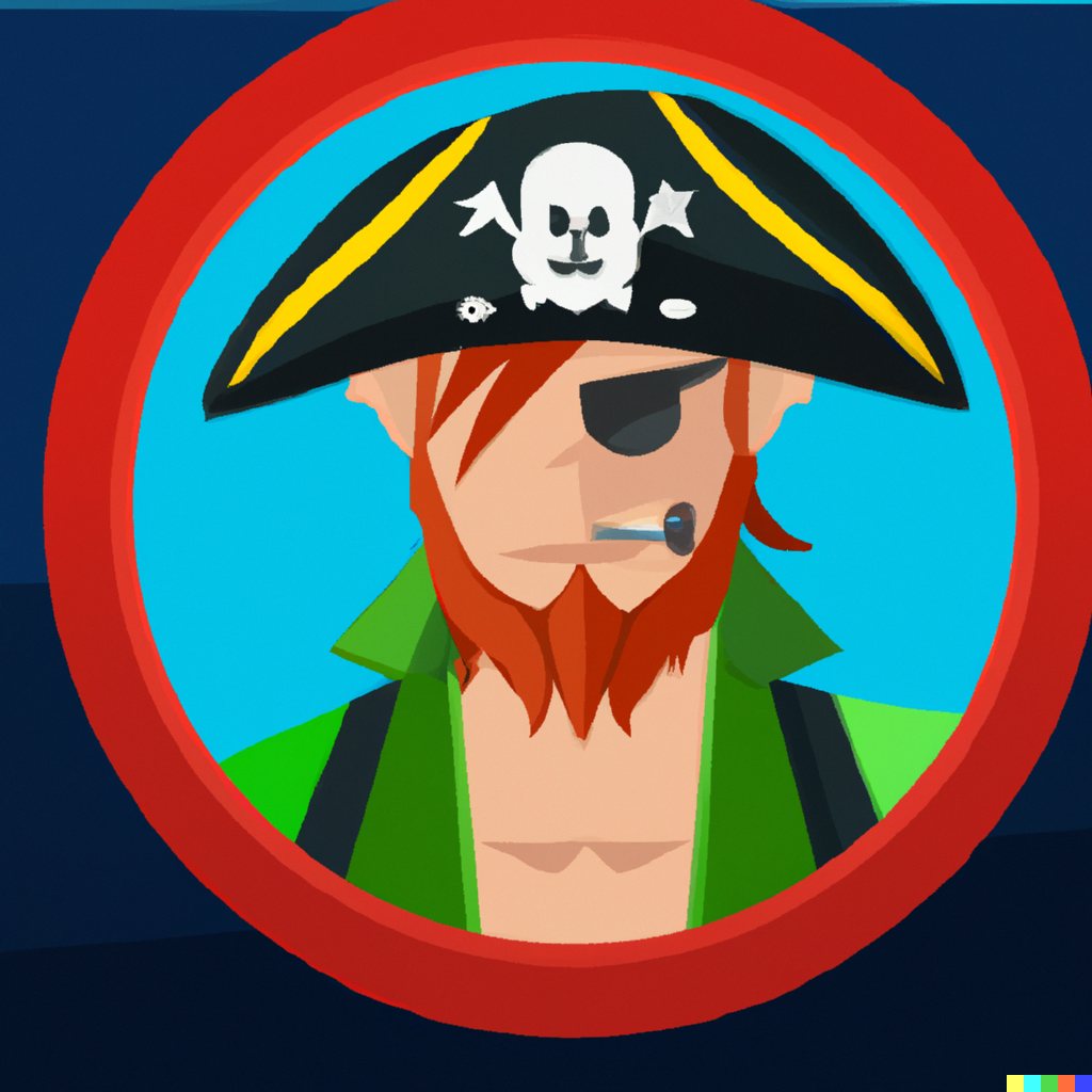 Pirate captain portrait.